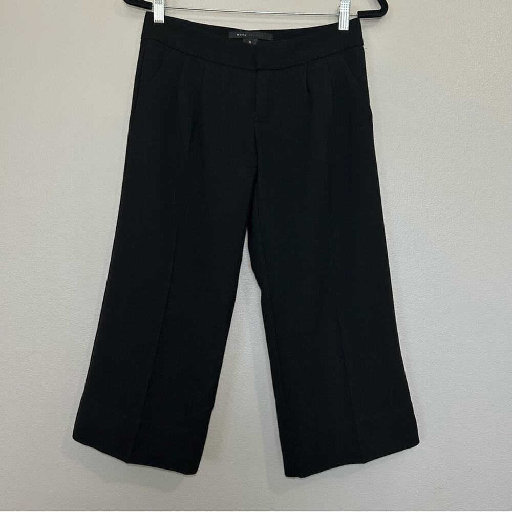 Marc Jacobs Cropped Wool Dress Pants Culottes Black Size 0